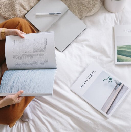 Someone reading book in bed box-3